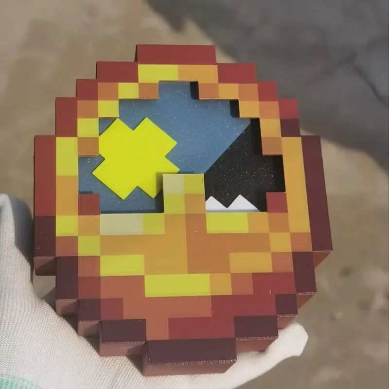 Iconic Pixel Day & Night Wall Clock 24H Rotating Cycle