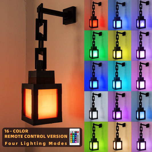 MINECRAFT 3D LED Night Light with Remote – Multi-Color RGB, ABS, Energy Efficient Lamp