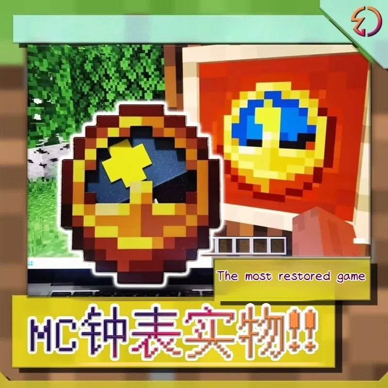 Iconic Pixel Day & Night Wall Clock 24H Rotating Cycle