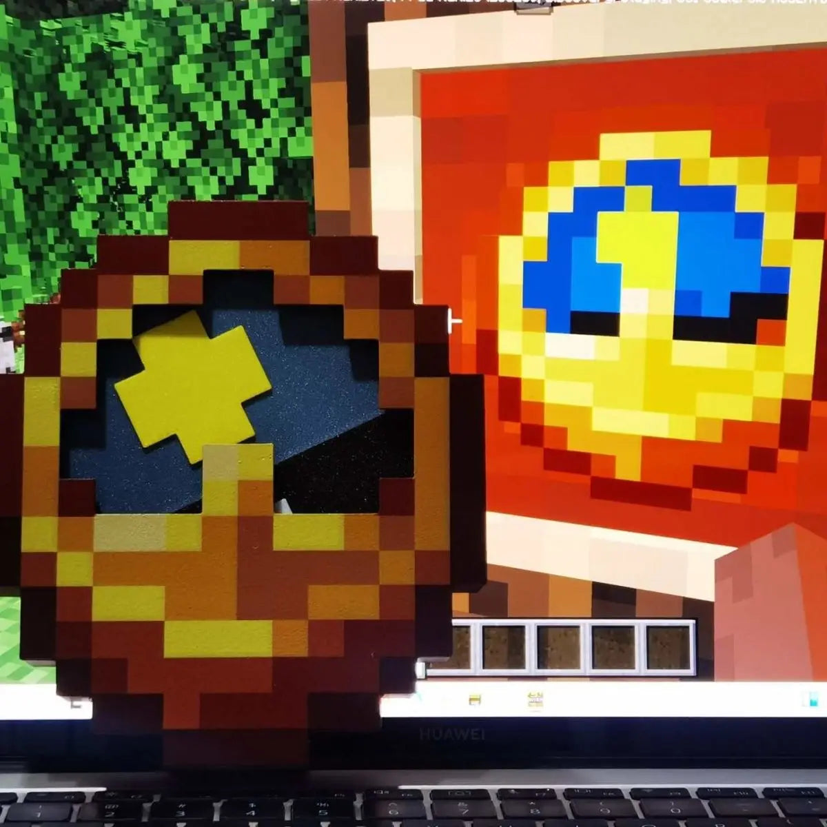 Iconic Pixel Day & Night Wall Clock 24H Rotating Cycle